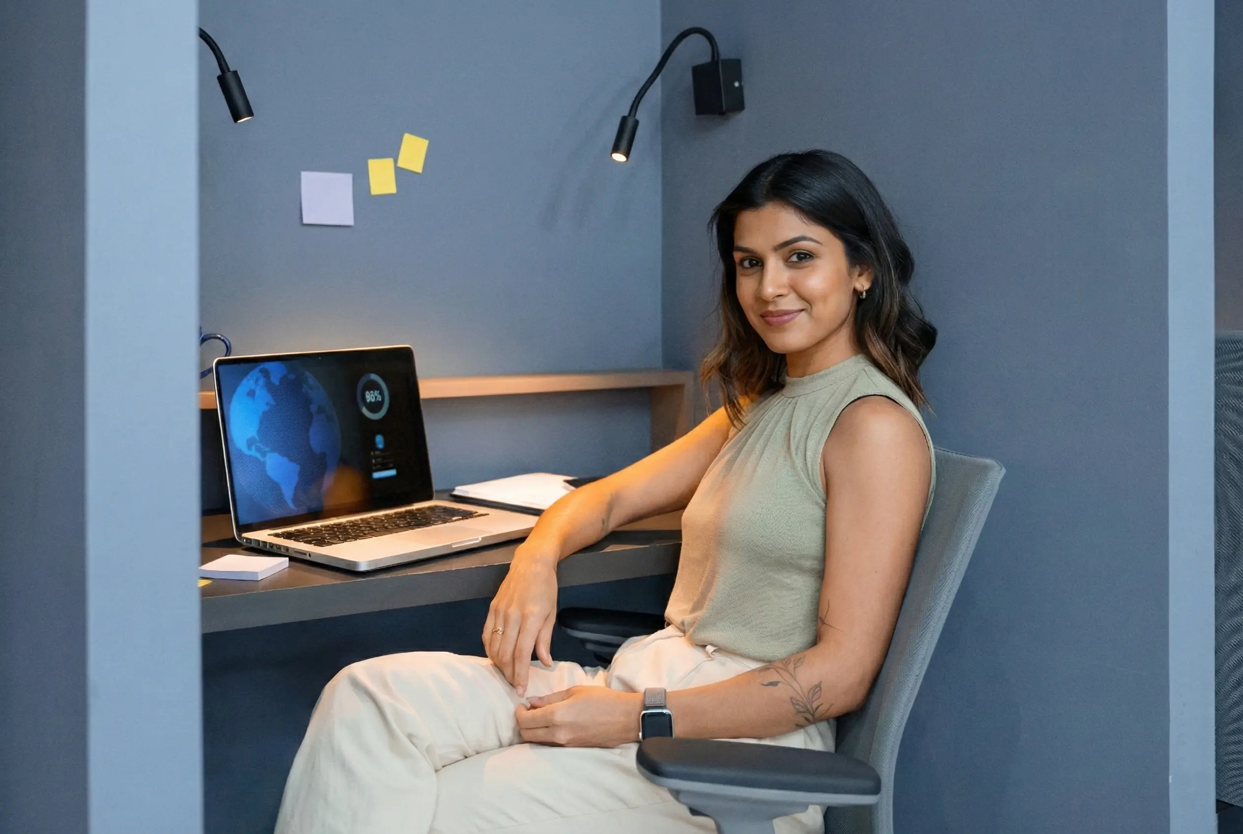Business consultant working at a desk