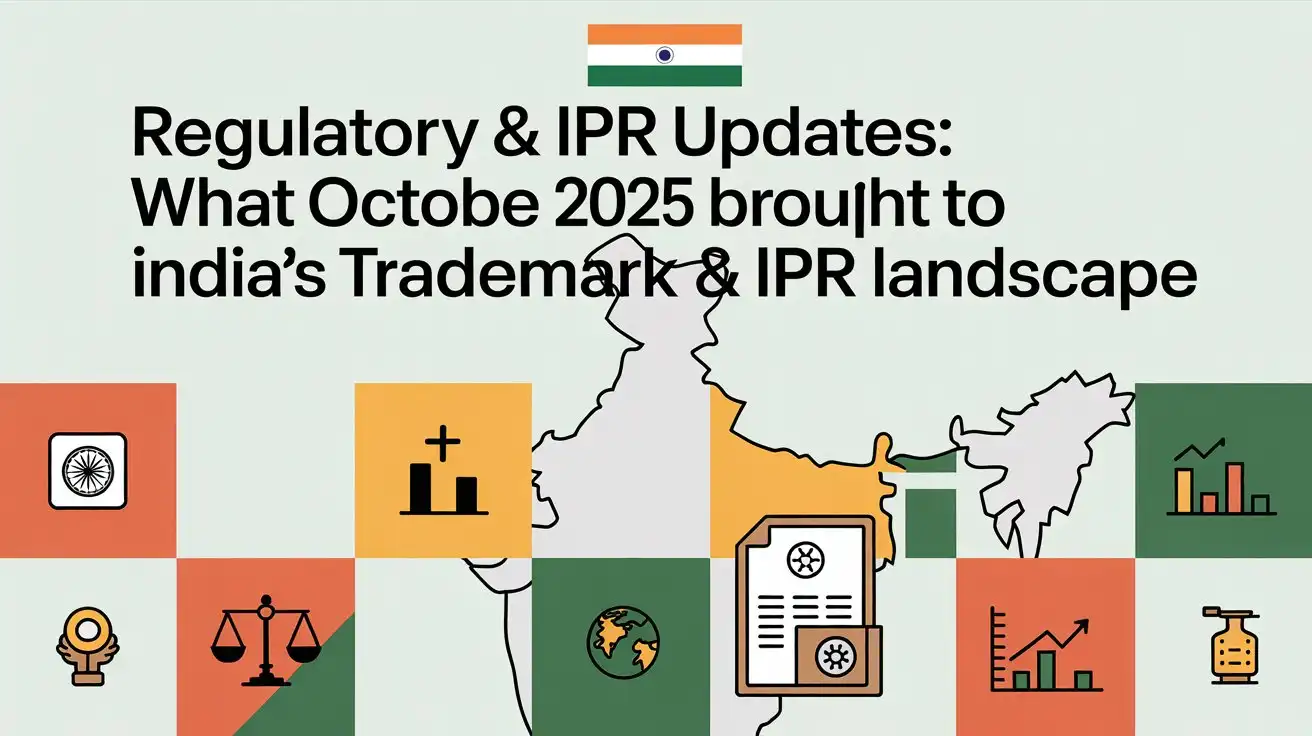 Regulatory & IPR Updates: What October 2025 Brought to India’s Trademark & IPR Landscape